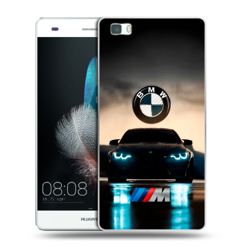 Силиконовый чехол на Huawei P8 Lite с принтом БМВ BMW