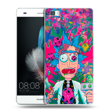 Силиконовый чехол на Huawei P8 Lite с принтом Рик и Морти Rick Morty