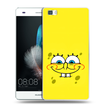 Силиконовый чехол на Huawei P8 Lite с принтом спанчбоб спанч боб