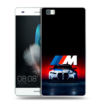 Силиконовый чехол на Huawei P8 Lite с принтом БМВ BMW