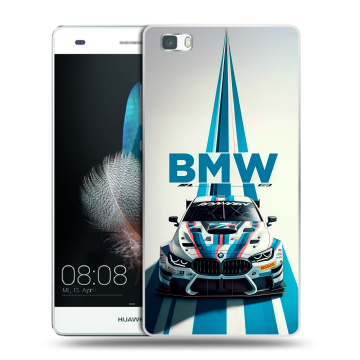 Силиконовый чехол на Huawei P8 Lite с принтом БМВ BMW