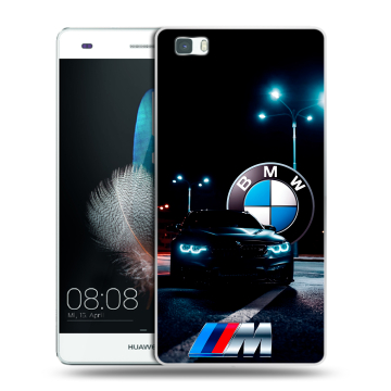 Силиконовый чехол на Huawei P8 Lite с принтом БМВ BMW