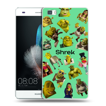 Силиконовый чехол на Huawei P8 Lite с принтом Шрек Shrek Силиконовый чехол на Huawei P8 Lite с принтом Шрек Shrek