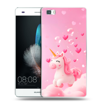 Силиконовый чехол на Huawei P8 Lite с принтом Единорог Силиконовый чехол на Huawei P8 Lite с принтом Единорог