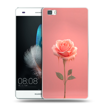 Силиконовый чехол на Huawei P8 Lite с принтом Розовая роза Силиконовый чехол на Huawei P8 Lite с принтом Розовая роза