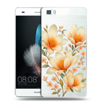 Силиконовый чехол на Huawei P8 Lite с принтом Цветы Силиконовый чехол на Huawei P8 Lite с принтом Цветы