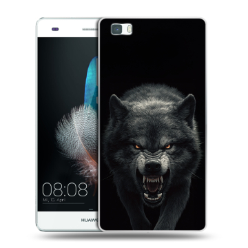 Силиконовый чехол на Huawei P8 Lite с принтом Волк Силиконовый чехол на Huawei P8 Lite с принтом Волк