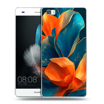 Силиконовый чехол на Huawei P8 Lite с принтом Цветы Силиконовый чехол на Huawei P8 Lite с принтом Цветы