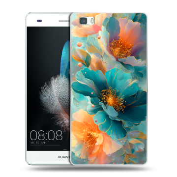 Силиконовый чехол на Huawei P8 Lite с принтом Цветы Силиконовый чехол на Huawei P8 Lite с принтом Цветы