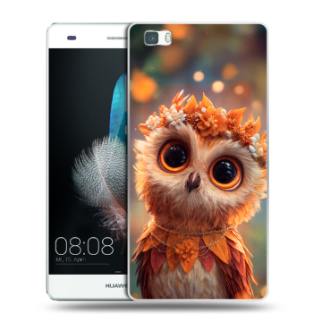 Силиконовый чехол на Huawei P8 Lite с принтом Милая сова Силиконовый чехол на Huawei P8 Lite с принтом Милая сова