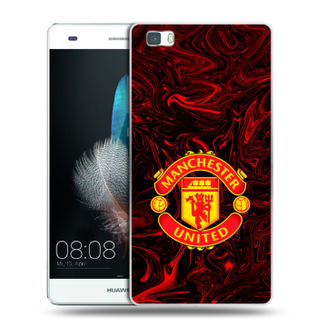 Силиконовый чехол на Huawei P8 Lite с принтом Manchester United Силиконовый чехол на Huawei P8 Lite с принтом Manchester United