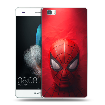 Силиконовый чехол на Huawei P8 Lite с принтом Spiderman Человек паук Силиконовый чехол на Huawei P8 Lite с принтом Spiderman Человек паук