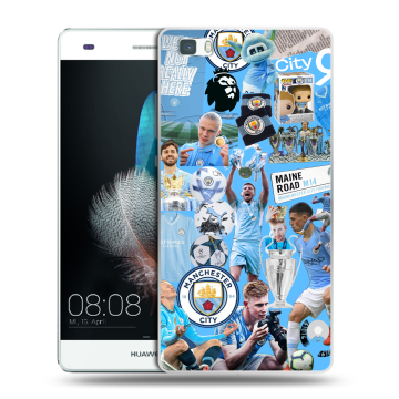 Силиконовый чехол на Huawei P8 Lite с принтом Man City Манчестер Сити Силиконовый чехол на Huawei P8 Lite с принтом Man City Манчестер Сити