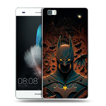 Силиконовый чехол на Huawei P8 Lite с принтом Batman Бэтмен Силиконовый чехол на Huawei P8 Lite с принтом Batman Бэтмен