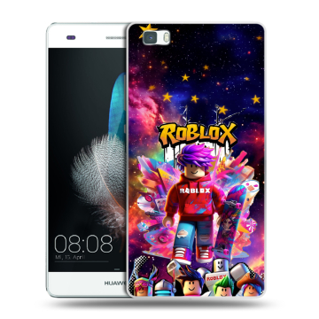 Силиконовый чехол на Huawei P8 Lite с принтом Roblox Роблокс