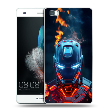 Силиконовый чехол на Huawei P8 Lite с принтом IronMan Железный человек