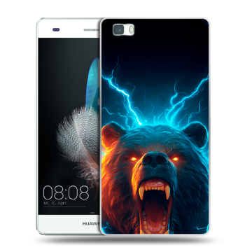 Силиконовый чехол на Huawei P8 Lite с принтом Медведь Силиконовый чехол на Huawei P8 Lite с принтом Медведь