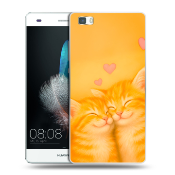 Силиконовый чехол на Huawei P8 Lite с принтом Милые котята