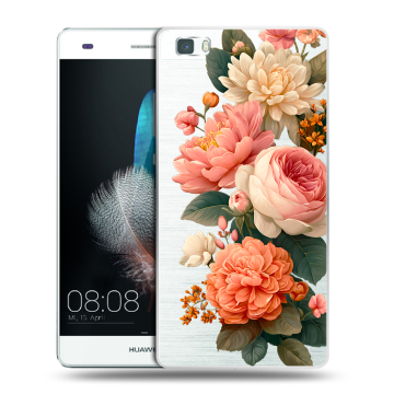 Силиконовый чехол на Huawei P8 Lite с принтом цветы Силиконовый чехол на Huawei P8 Lite с принтом цветы