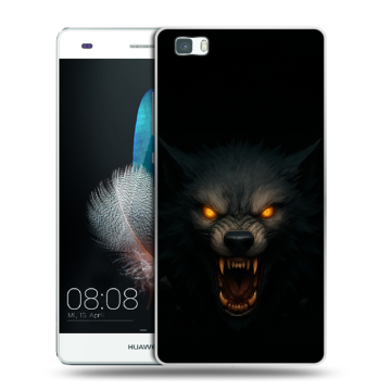 Силиконовый чехол на Huawei P8 Lite с принтом Волк Силиконовый чехол на Huawei P8 Lite с принтом Волк
