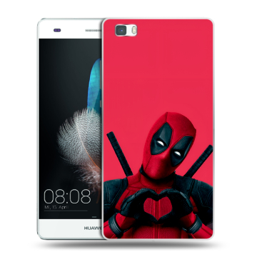 Силиконовый чехол на Huawei P8 Lite с принтом Дедпул Deadpool