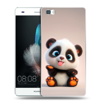 Силиконовый чехол на Huawei P8 Lite с принтом милая панда