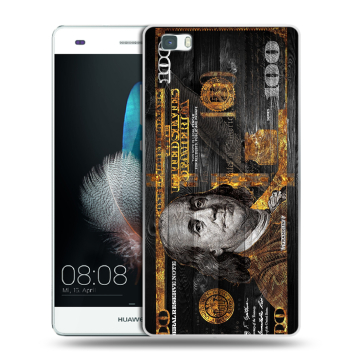 Силиконовый чехол на Huawei P8 Lite с принтом Доллар деньги