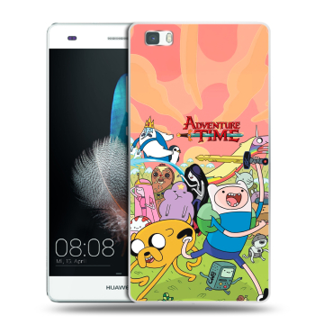 Силиконовый чехол на Huawei P8 Lite с принтом Adventure time Время приключений Силиконовый чехол на Huawei P8 Lite с принтом Adventure time Время приключений