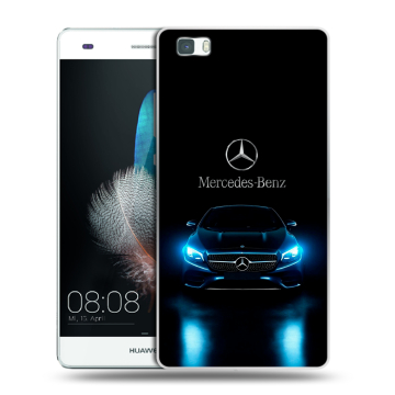 Силиконовый чехол на Huawei P8 Lite с принтом Mercedes Мерседес