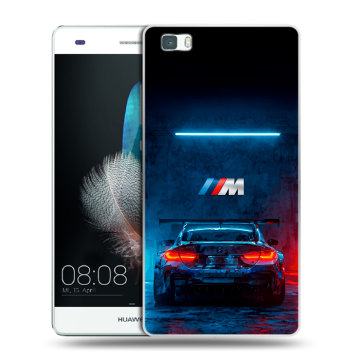 Силиконовый чехол на Huawei P8 Lite с принтом BMW БМВ Силиконовый чехол на Huawei P8 Lite с принтом BMW БМВ