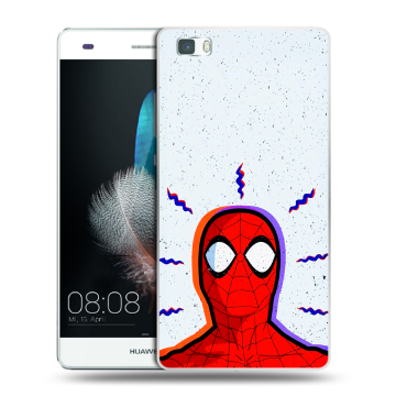 Силиконовый чехол на Huawei P8 Lite с принтом Spiderman Человек паук Силиконовый чехол на Huawei P8 Lite с принтом Spiderman Человек паук