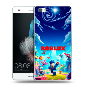 Силиконовый чехол на Huawei P8 Lite с принтом Roblox Роблокс