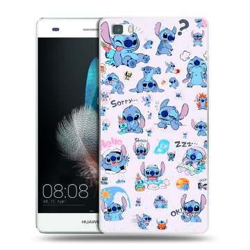 Силиконовый чехол на Huawei P8 Lite с принтом Лило и Стич