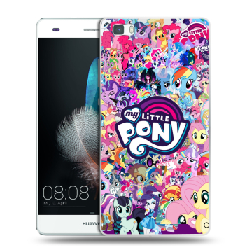 Силиконовый чехол на Huawei P8 Lite с принтом My little pony Дружба чудо Силиконовый чехол на Huawei P8 Lite с принтом My little pony Дружба чудо