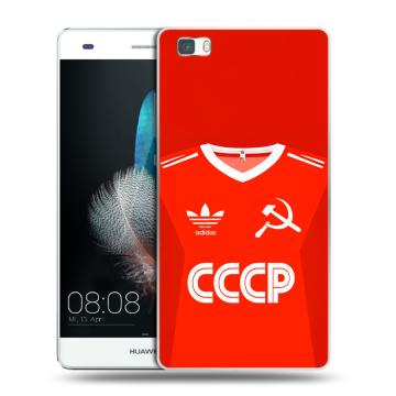 Силиконовый чехол на Huawei P8 Lite с принтом Флаг Герб СССР