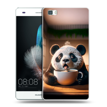 Силиконовый чехол на Huawei P8 Lite с принтом смешная панда