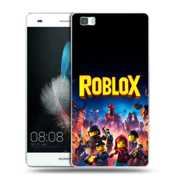 Силиконовый чехол на Huawei P8 Lite с принтом Roblox Роблокс