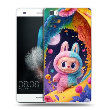 Силиконовый чехол на Huawei P8 Lite с принтом Labubu Лабубу