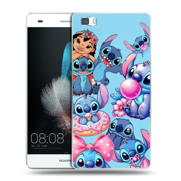 Силиконовый чехол на Huawei P8 Lite с принтом Лило и Стич