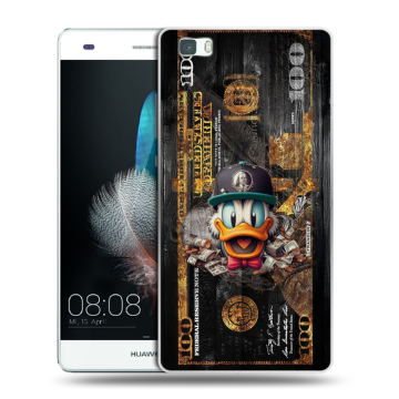 Силиконовый чехол на Huawei P8 Lite с принтом Дональд Дак Доллар Силиконовый чехол на Huawei P8 Lite с принтом Дональд Дак Доллар