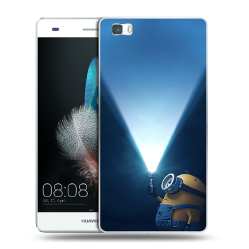 Силиконовый чехол на Huawei P8 Lite с принтом Миньоны Силиконовый чехол на Huawei P8 Lite с принтом Миньоны