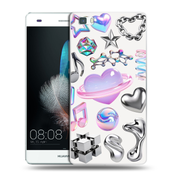 Силиконовый чехол на Huawei P8 Lite с принтом Y2K