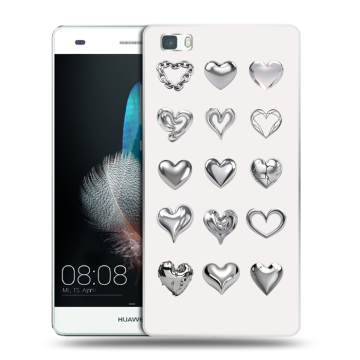 Силиконовый чехол на Huawei P8 Lite с принтом Y2K сердечки
