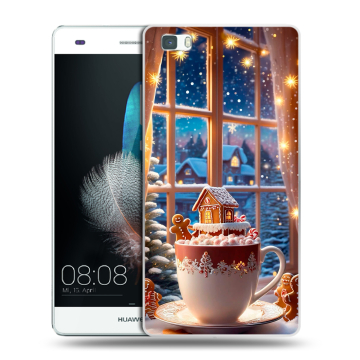 Силиконовый чехол на Huawei P8 Lite с принтом Новый год