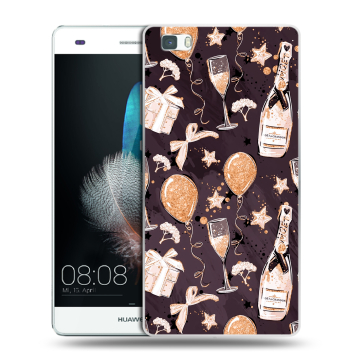 Силиконовый чехол на Huawei P8 Lite с принтом Новый год