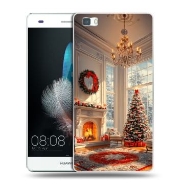 Силиконовый чехол на Huawei P8 Lite с принтом Новый год