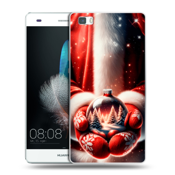 Силиконовый чехол на Huawei P8 Lite с принтом Новый год