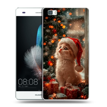 Силиконовый чехол на Huawei P8 Lite с принтом Новый год