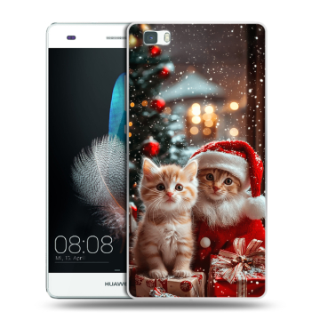 Силиконовый чехол на Huawei P8 Lite с принтом Новый год