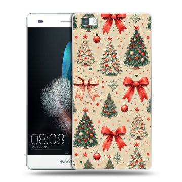 Силиконовый чехол на Huawei P8 Lite с принтом Новый год